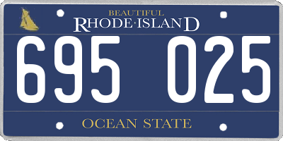 RI license plate 695025