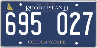 RI license plate 695027