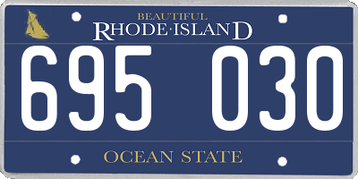 RI license plate 695030