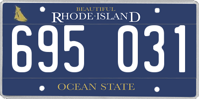 RI license plate 695031