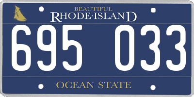 RI license plate 695033