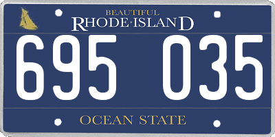 RI license plate 695035