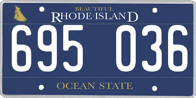 RI license plate 695036