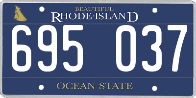 RI license plate 695037