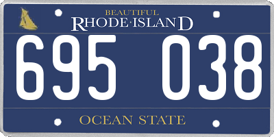 RI license plate 695038