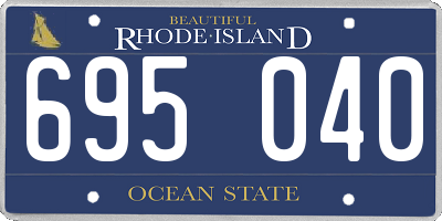 RI license plate 695040