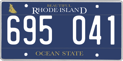 RI license plate 695041