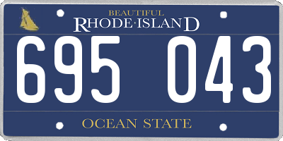 RI license plate 695043