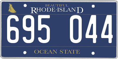RI license plate 695044