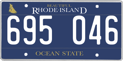 RI license plate 695046