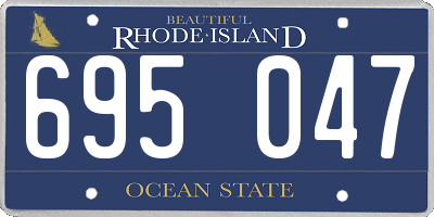 RI license plate 695047