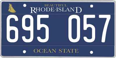 RI license plate 695057