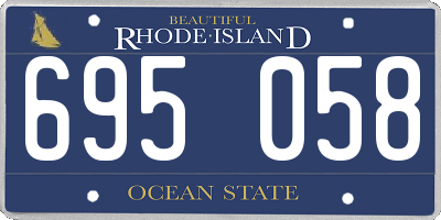 RI license plate 695058