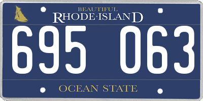 RI license plate 695063