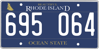 RI license plate 695064