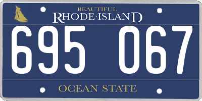 RI license plate 695067