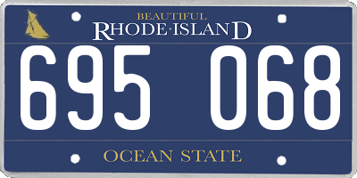 RI license plate 695068