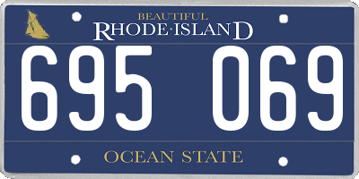 RI license plate 695069