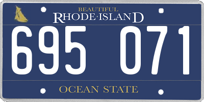 RI license plate 695071