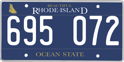 RI license plate 695072