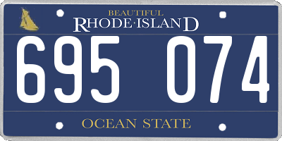 RI license plate 695074