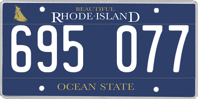 RI license plate 695077