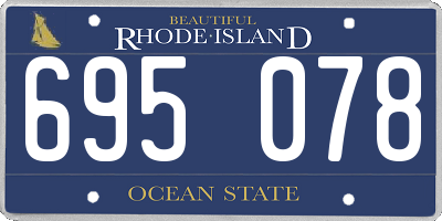 RI license plate 695078
