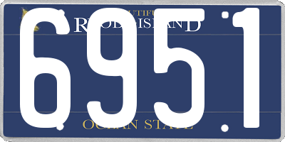 RI license plate 6951