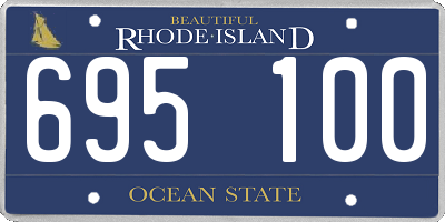 RI license plate 695100
