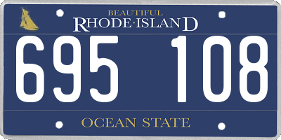 RI license plate 695108