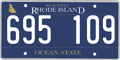 RI license plate 695109