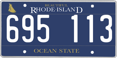 RI license plate 695113