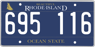 RI license plate 695116