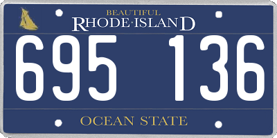 RI license plate 695136