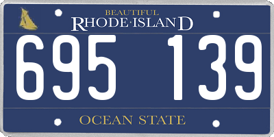 RI license plate 695139