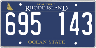 RI license plate 695143