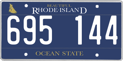 RI license plate 695144