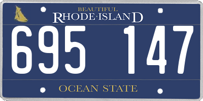 RI license plate 695147