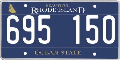 RI license plate 695150