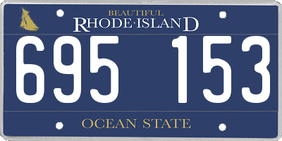 RI license plate 695153