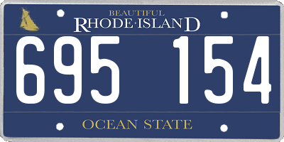 RI license plate 695154