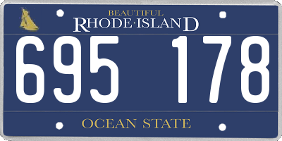 RI license plate 695178