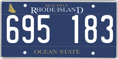 RI license plate 695183