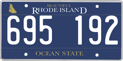 RI license plate 695192