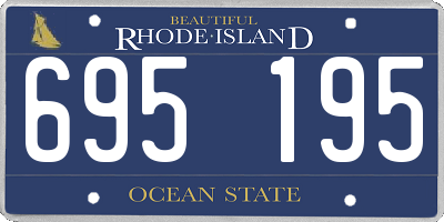 RI license plate 695195
