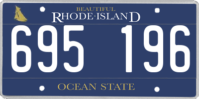 RI license plate 695196