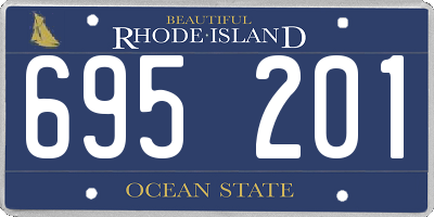 RI license plate 695201