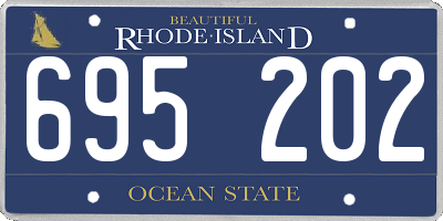 RI license plate 695202