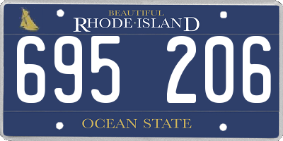 RI license plate 695206