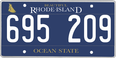 RI license plate 695209